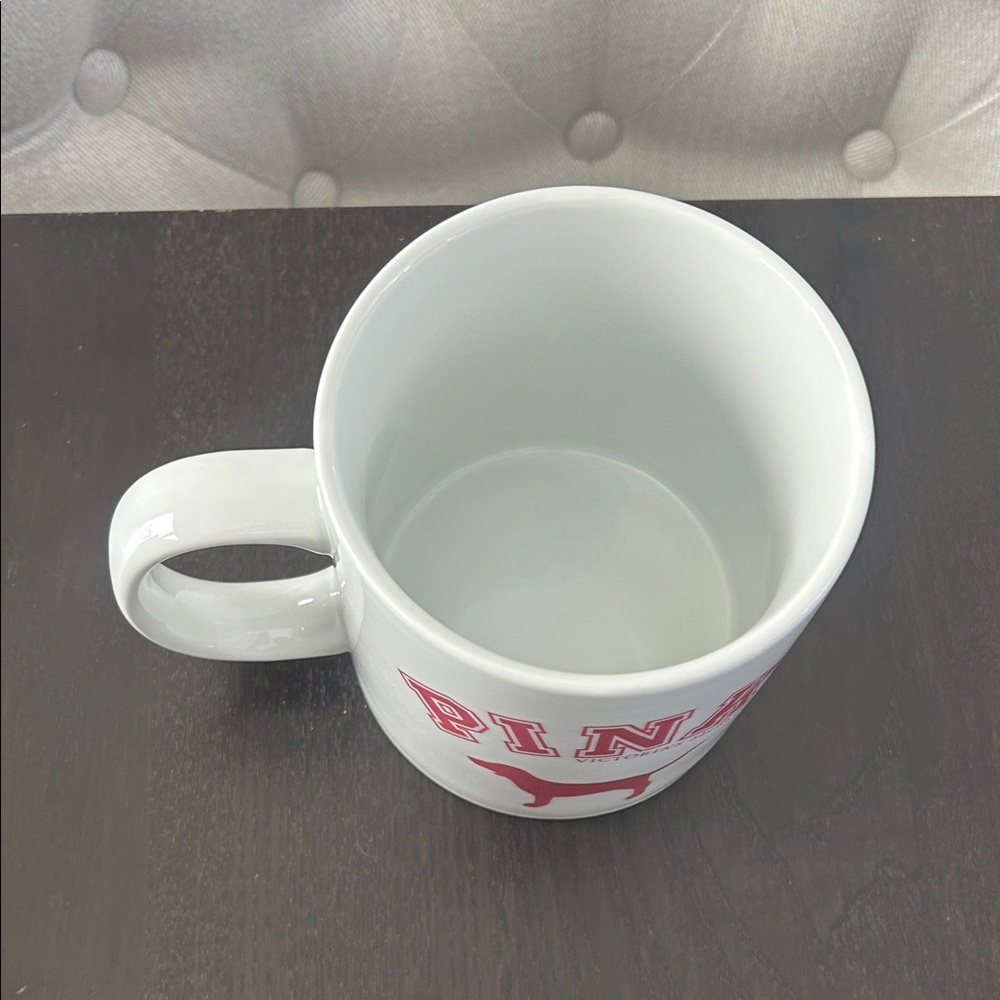 New Victoria's Secret PINK White and Pink Dog Extra Large Mug 20 oz - Picture 2 of 2